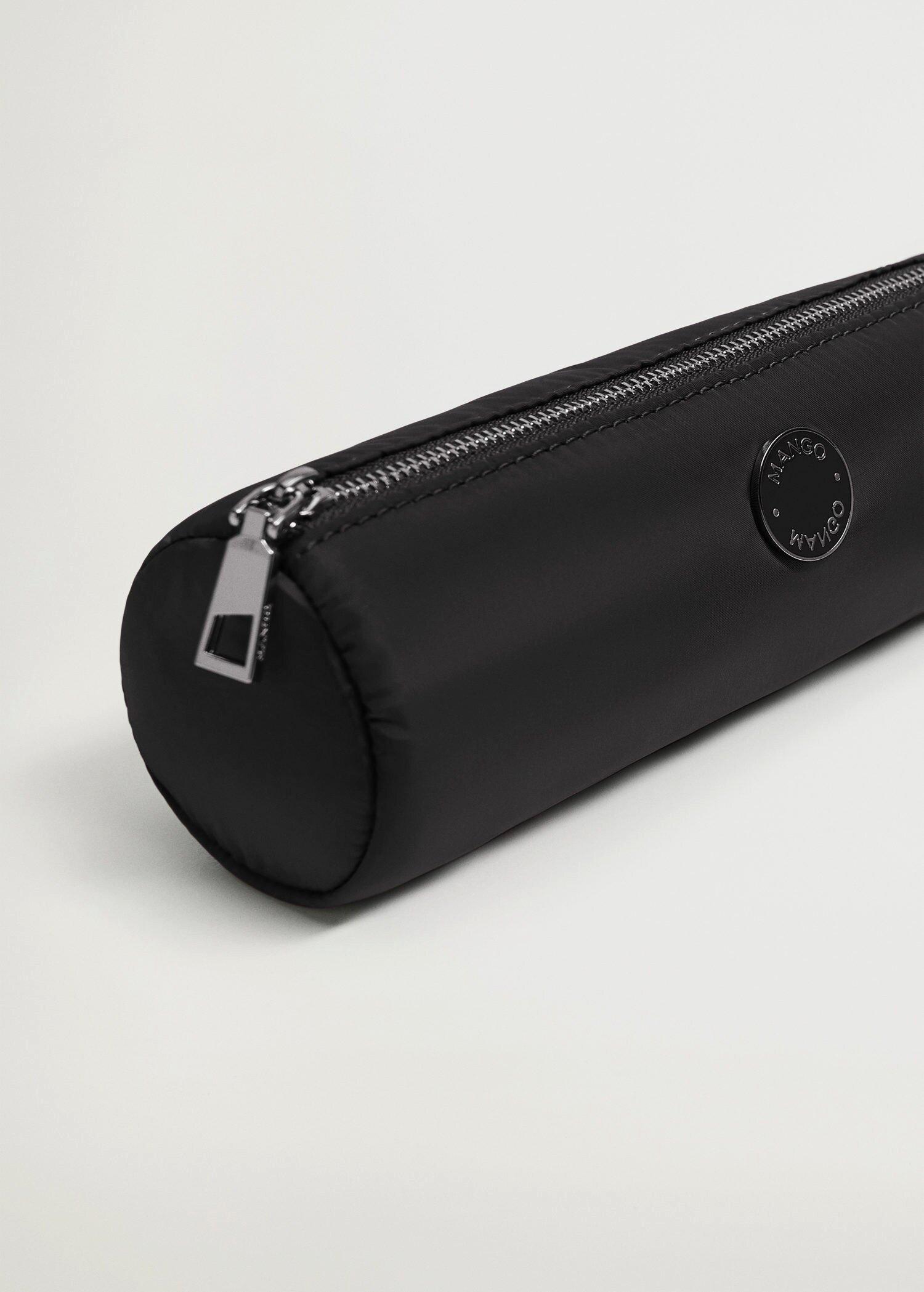 Black Logo Zipped Pencil Case, Women, , large image number 1