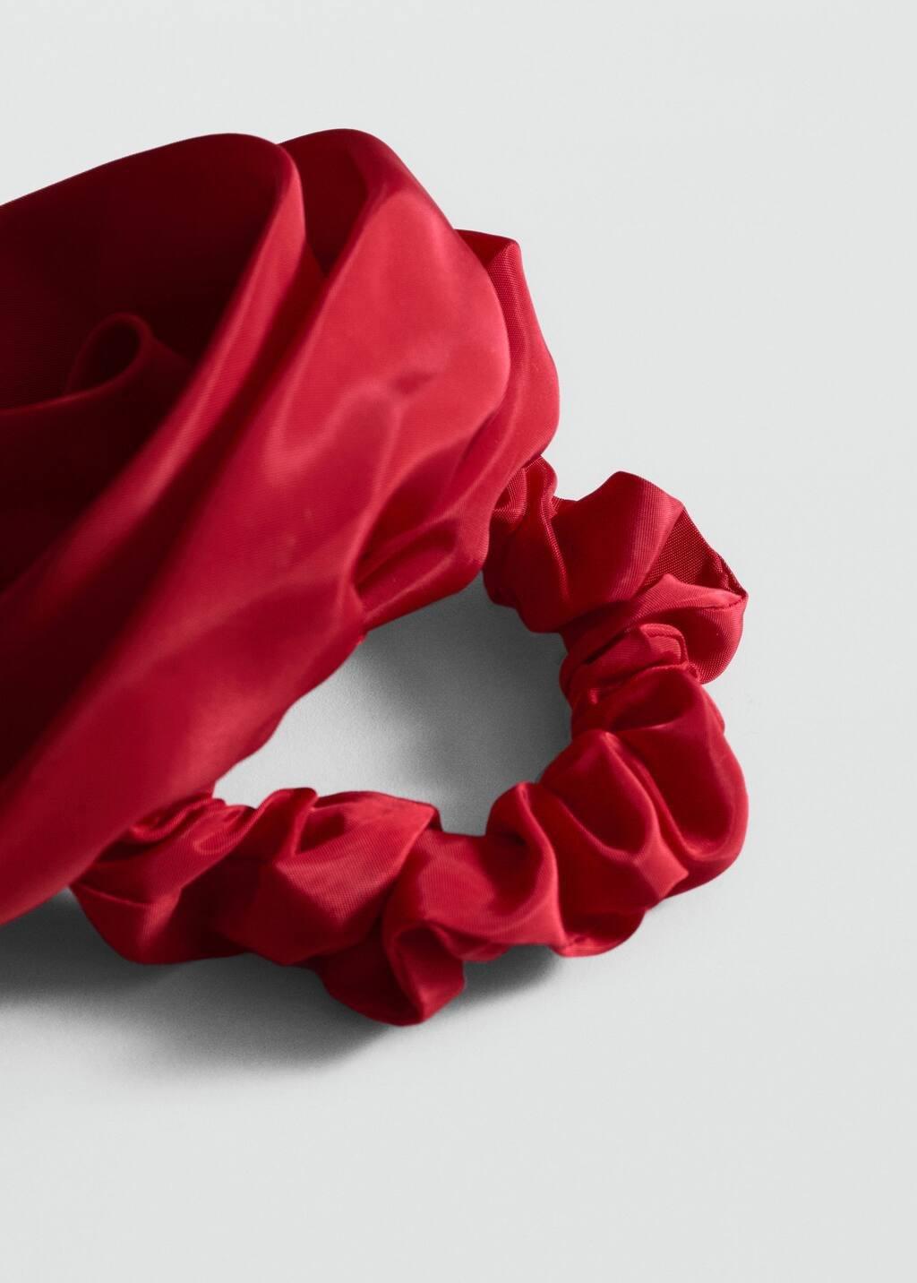 Red Maxi-Flower Scrunchie, , medium