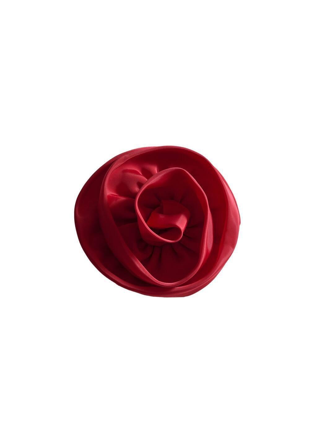 Red Maxi-Flower Scrunchie, Red, large image number 1