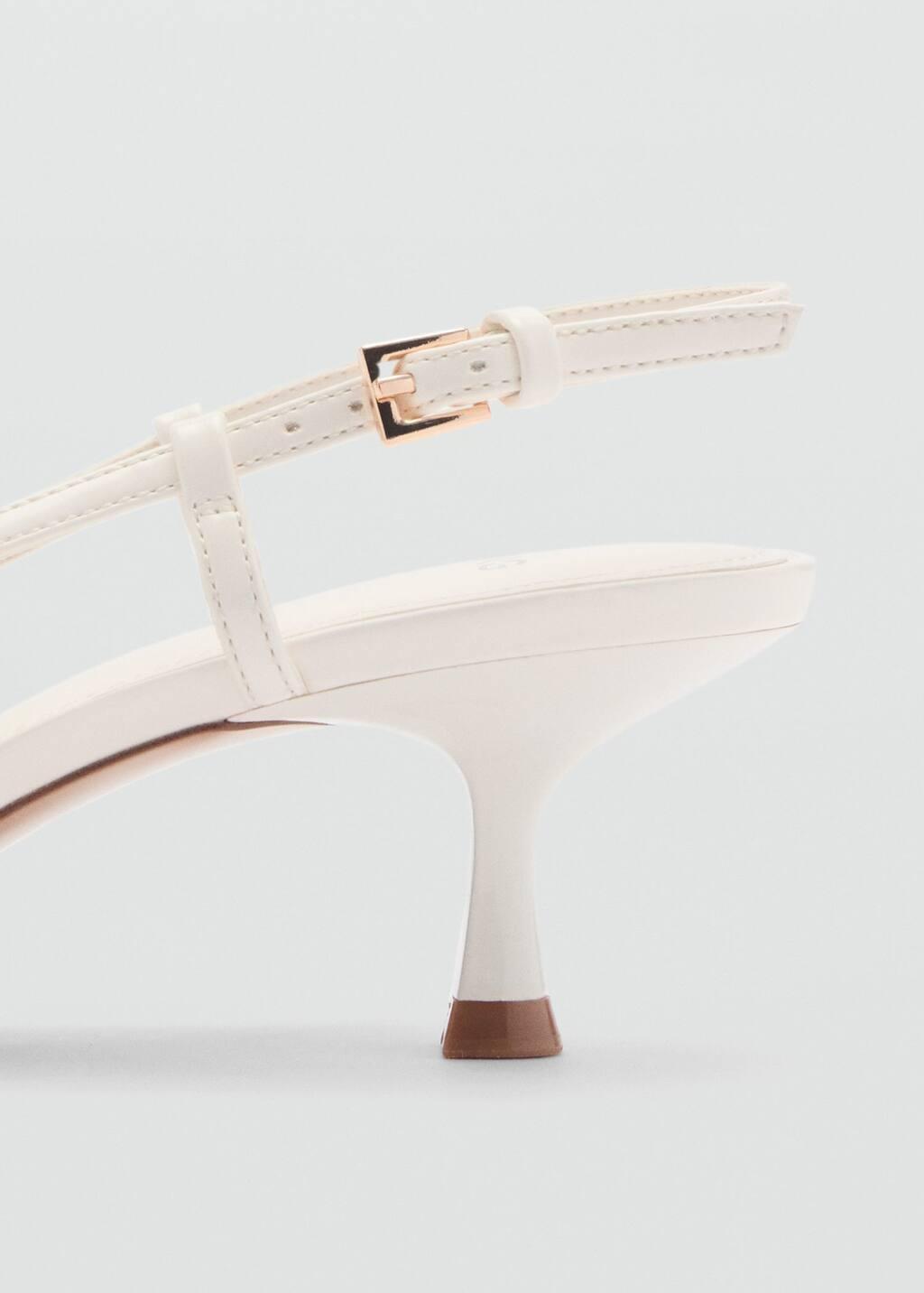 White High Heel Shoe With Metallic Detail, , large image number 3