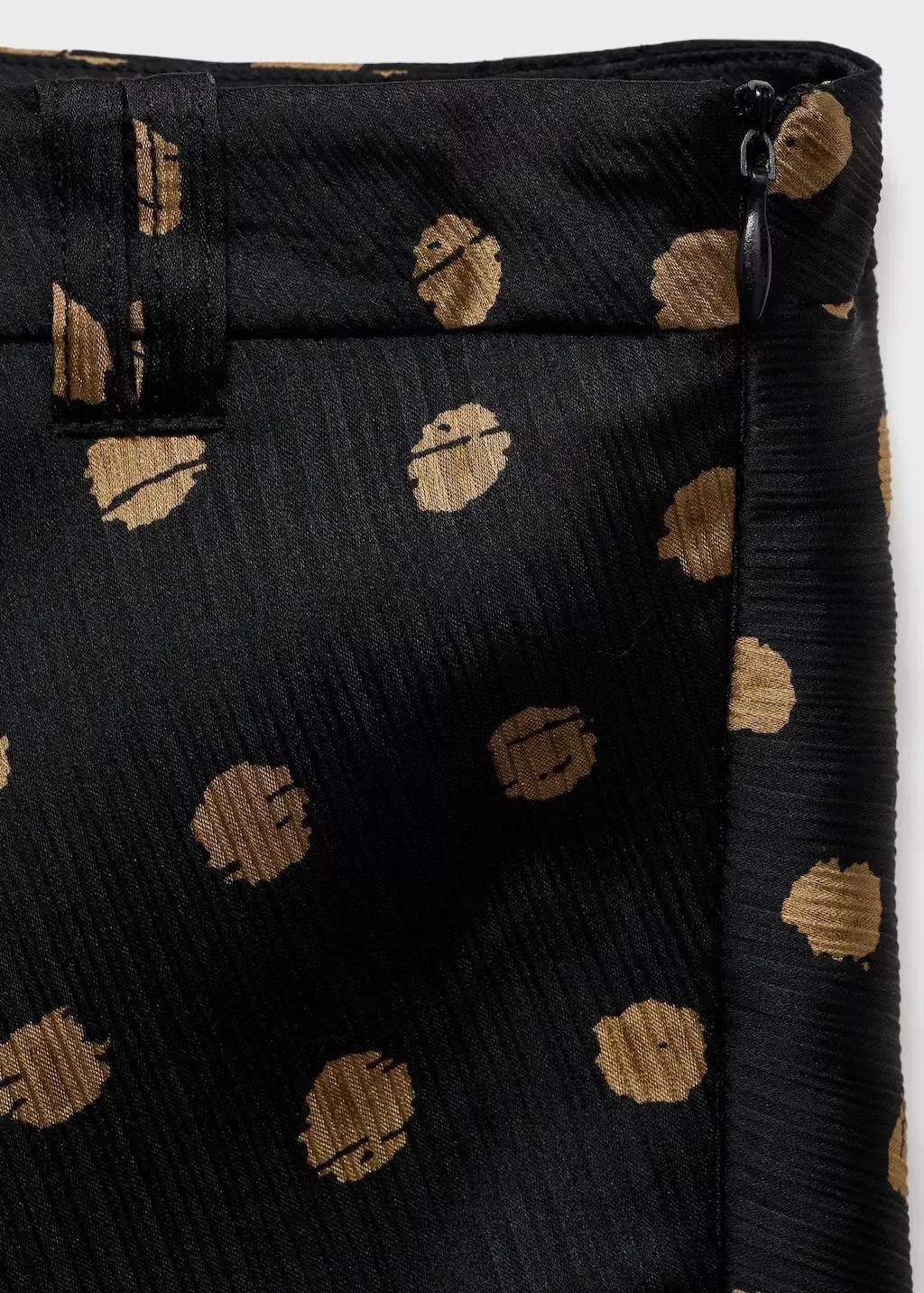 Black Polka-Dot Midi Skirt, , large image number 3