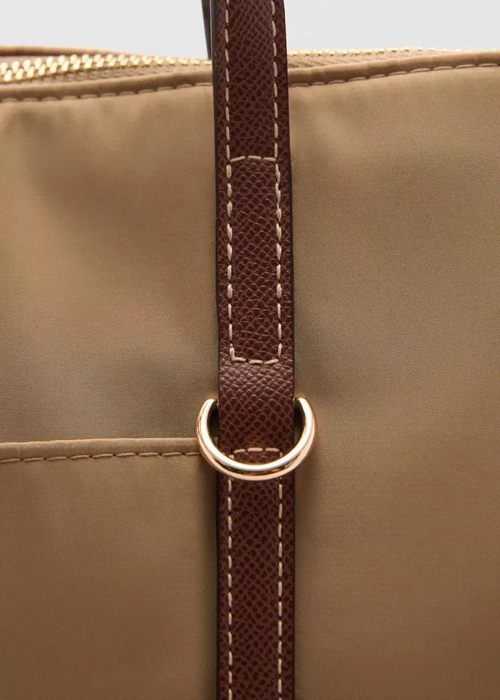 Beige Shopper Bag With Double Handle, 0201_08, large image number 1