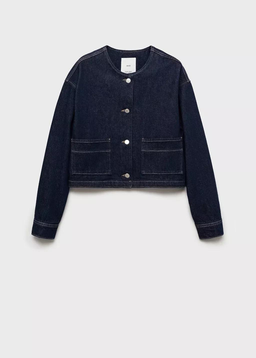 Blue Rinse-Wash Denim Jacket, , medium