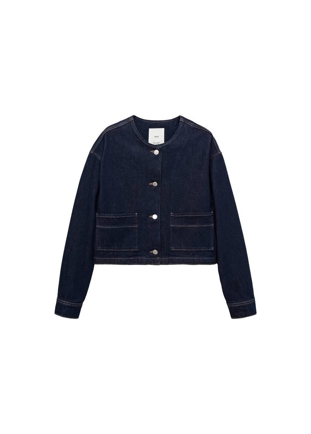 Blue Rinse-Wash Denim Jacket, , large image number 2