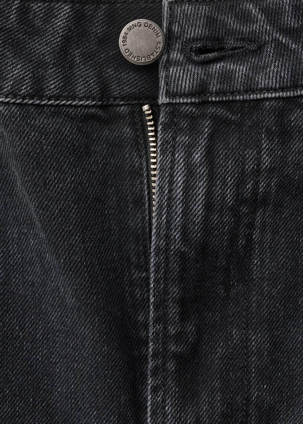 Grey High Waist Straight Jeans, , large image number 5