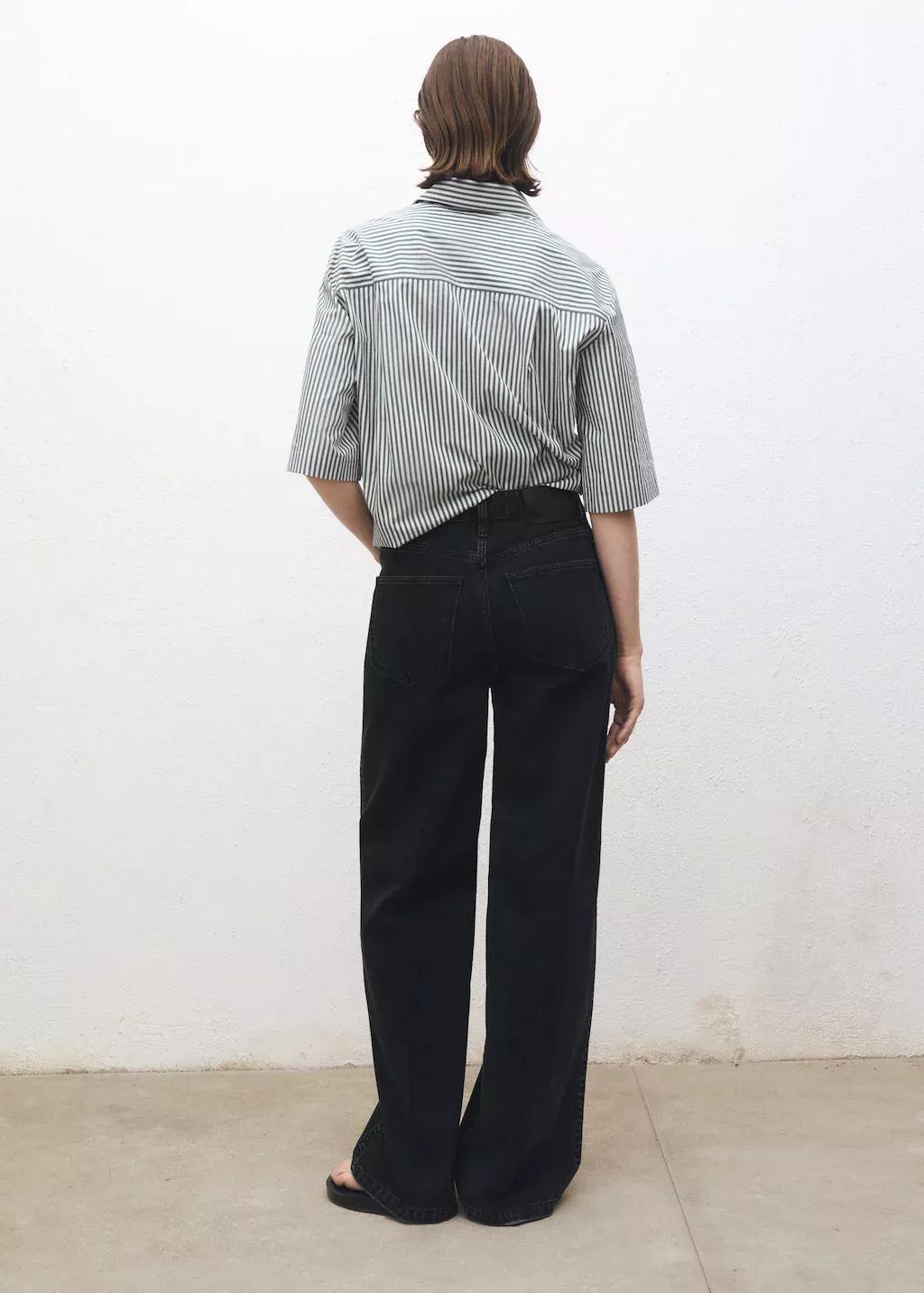 Grey High Waist Straight Jeans, , large image number 6