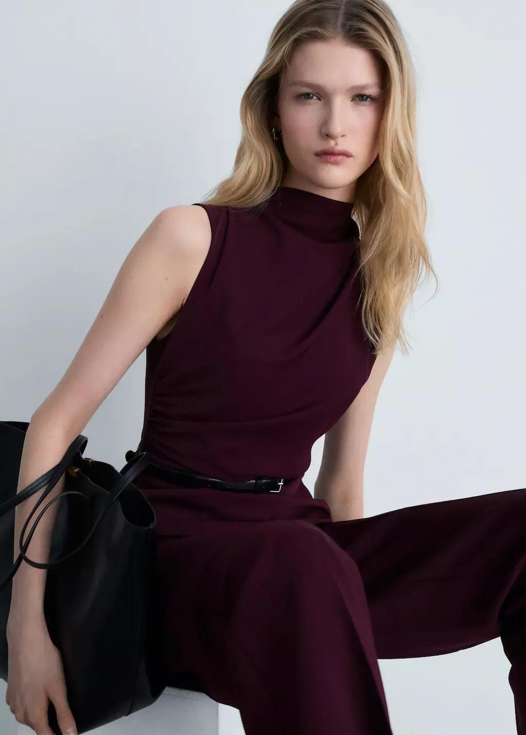 Red Belt Long Jumpsuit, , large image number 3