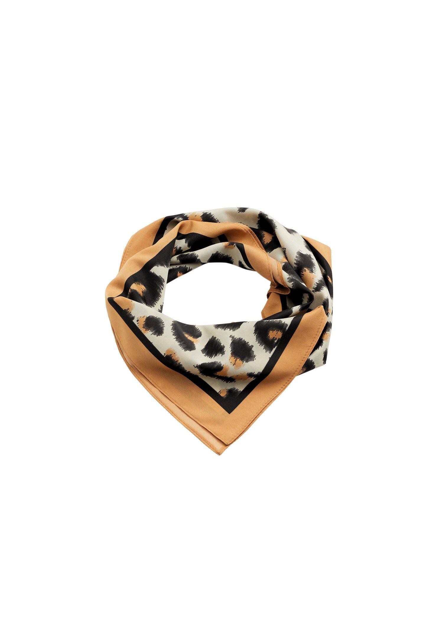 lt pastel brown Animal print scarf, Women, , large image number 0
