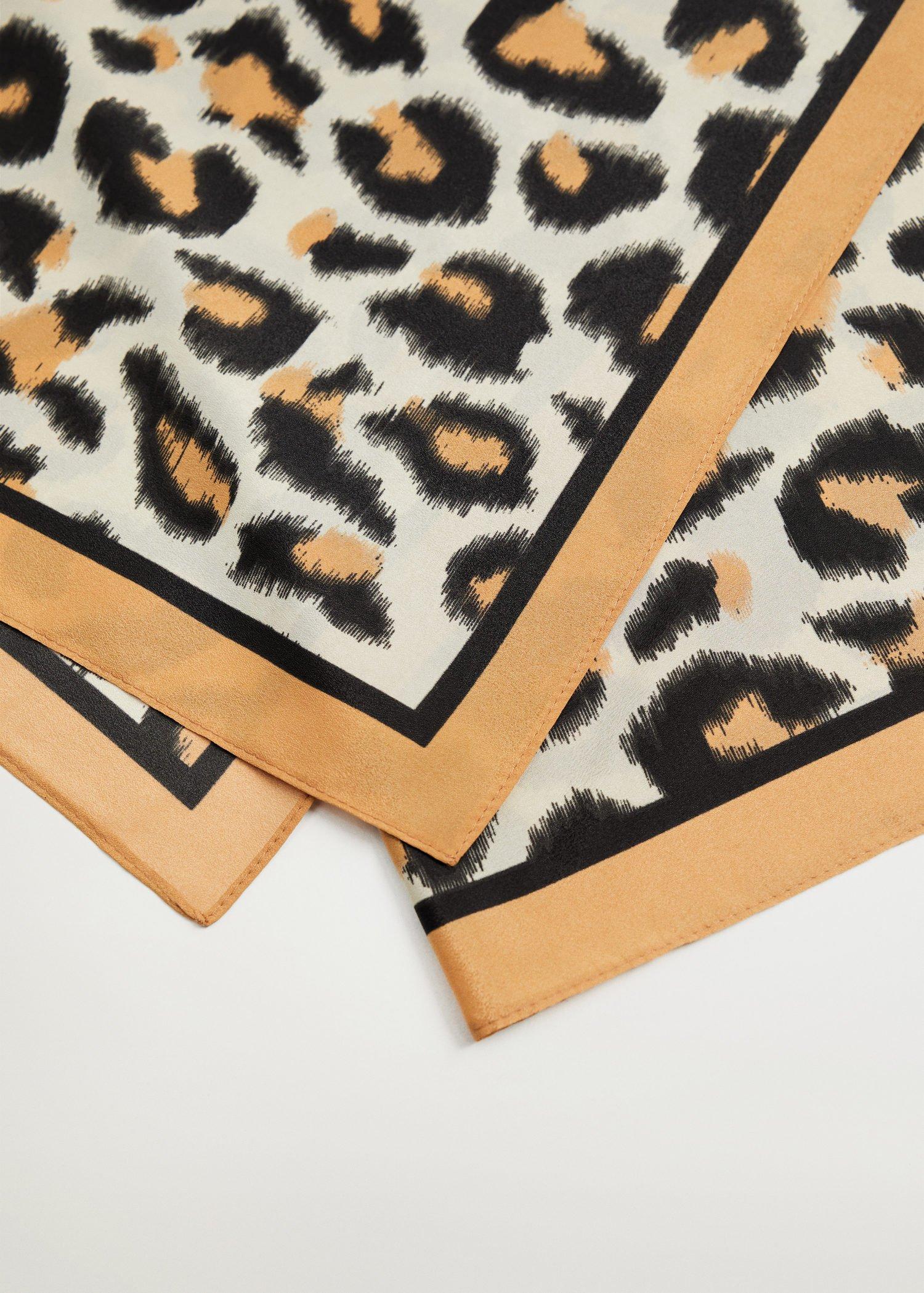 lt pastel brown Animal print scarf, Women, , large image number 3