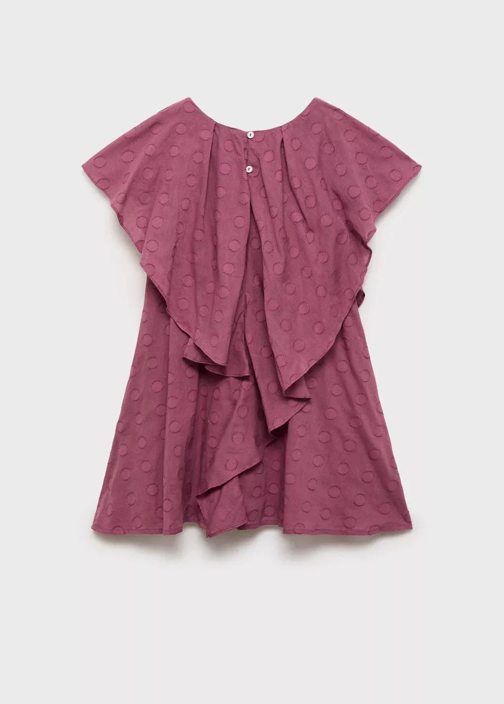 Purple Polka-Dot Dress With Ruffles, Kids Girl, , large image number 1