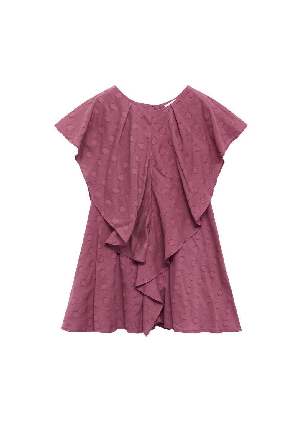 Purple Polka-Dot Dress With Ruffles, Kids Girl, , large image number 4