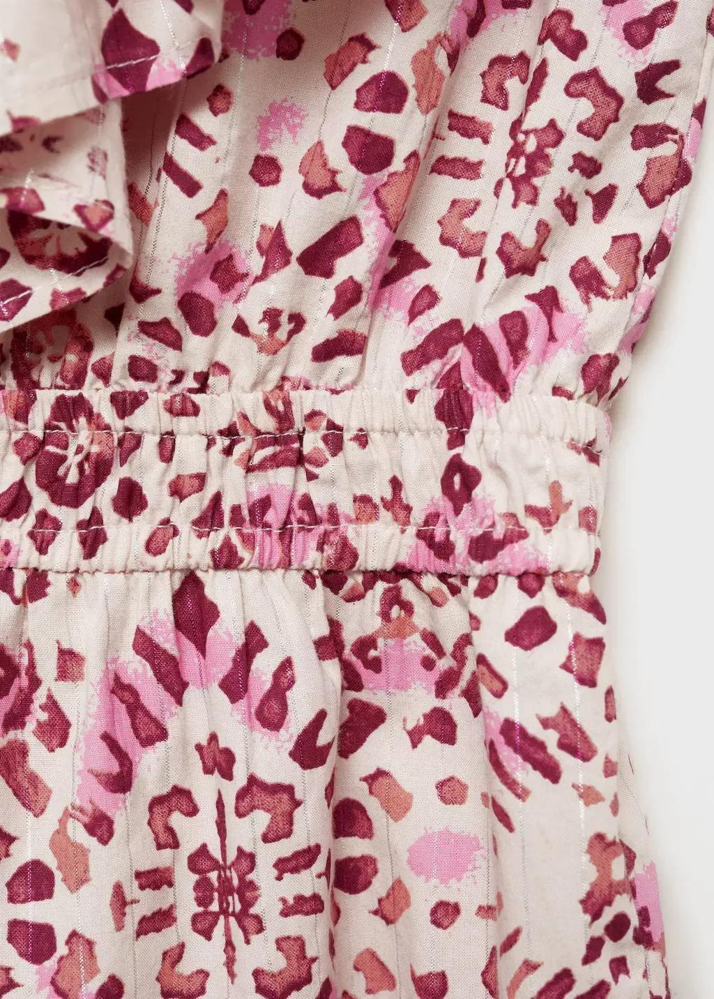 Pink Ruffled Detail Jumpsuit, Kids Girl, , large image number 2