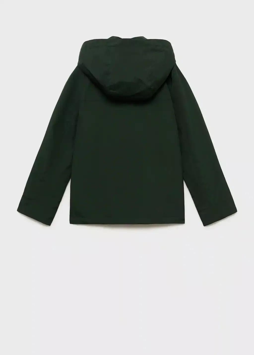 Green Hooded Water-Repellent Parka, Kids Boy, , large image number 1