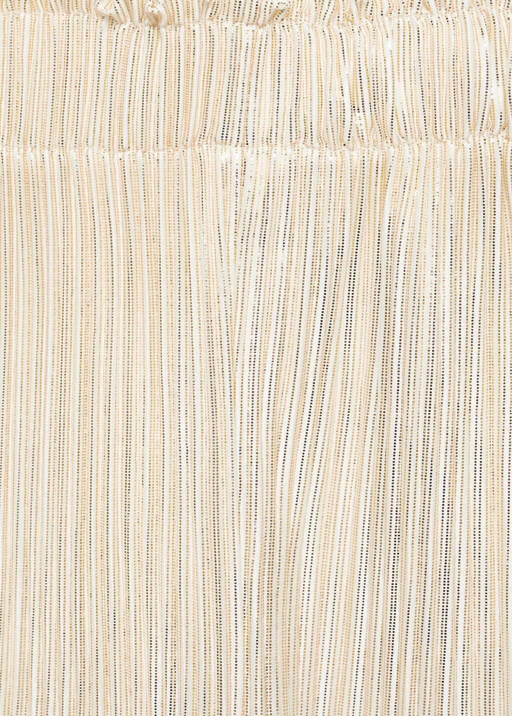 Gold Pleated Straight Trousers, Kids Girl, , large image number 2