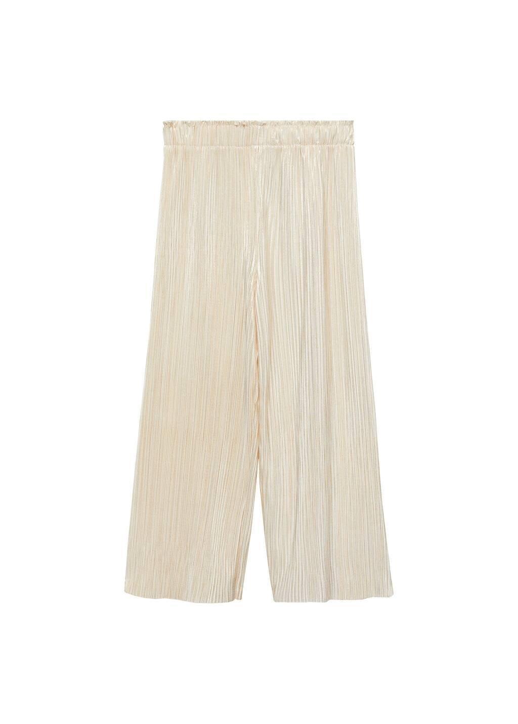 Gold Pleated Straight Trousers, Kids Girl, , large image number 4