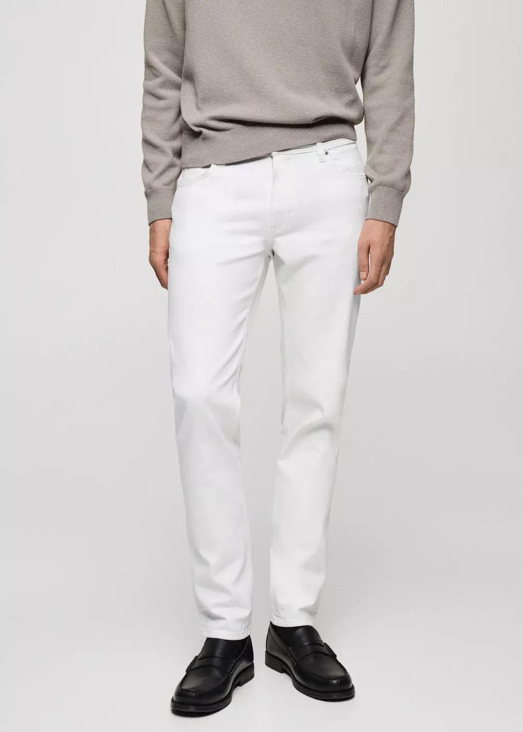 White Slim Fit White Jan Jeans, , large image number 0