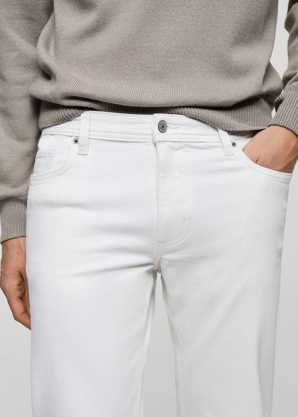 White Slim Fit White Jan Jeans, , large image number 1