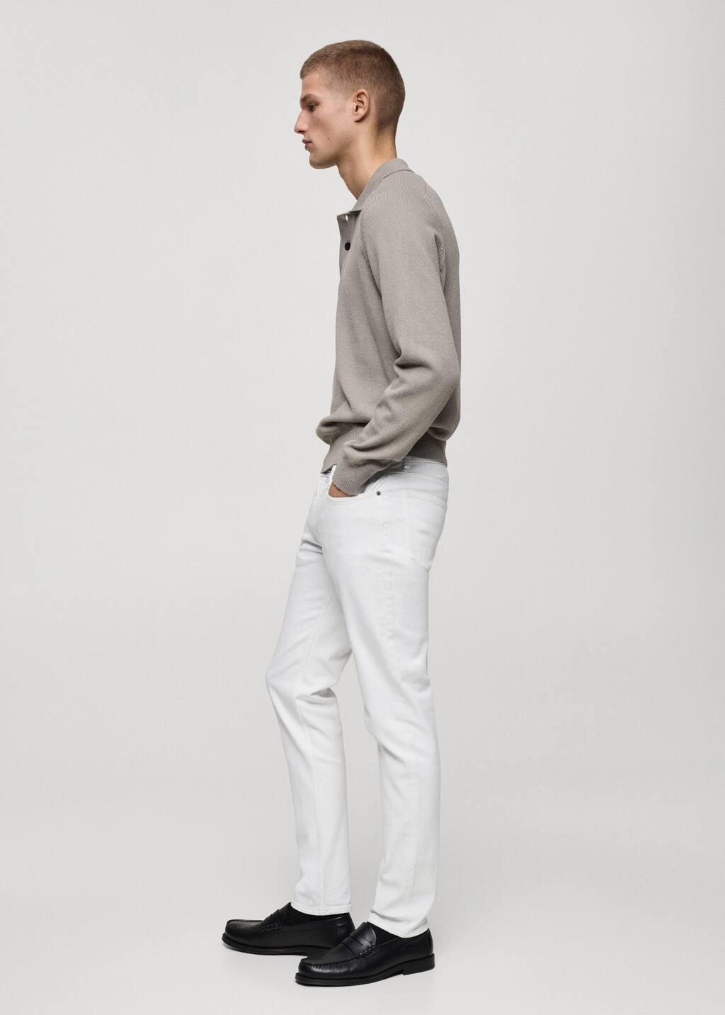 White Slim Fit White Jan Jeans, , large image number 3