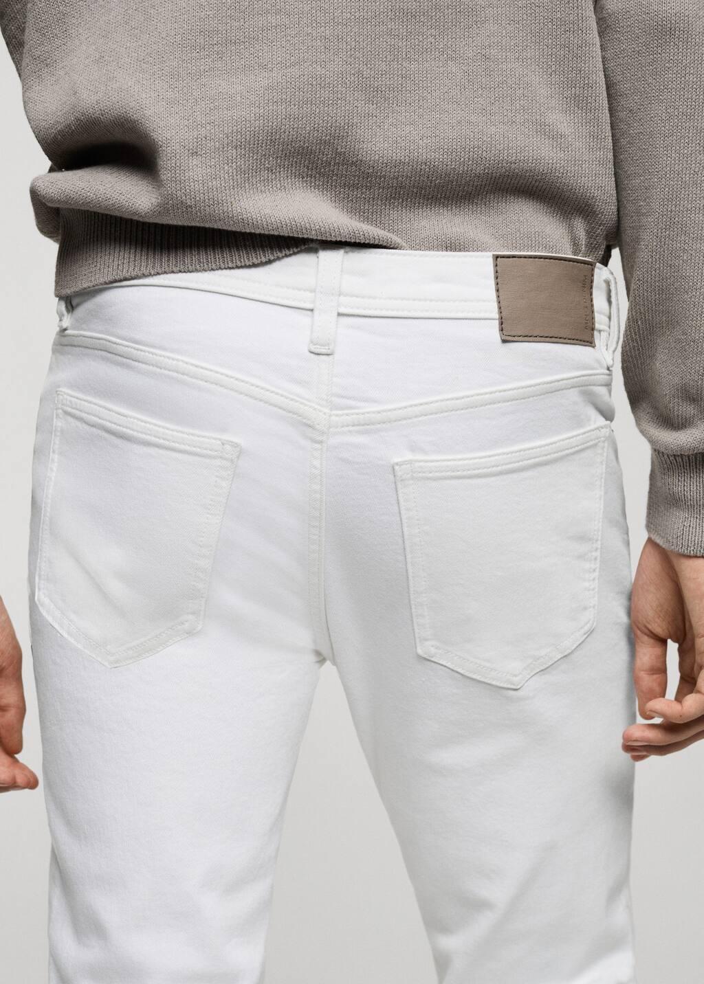 White Slim Fit White Jan Jeans, , large image number 4