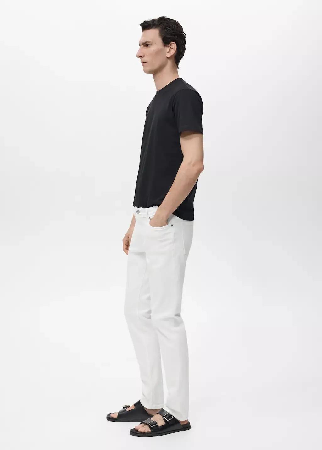 White Slim Fit White Jan Jeans, , large image number 7