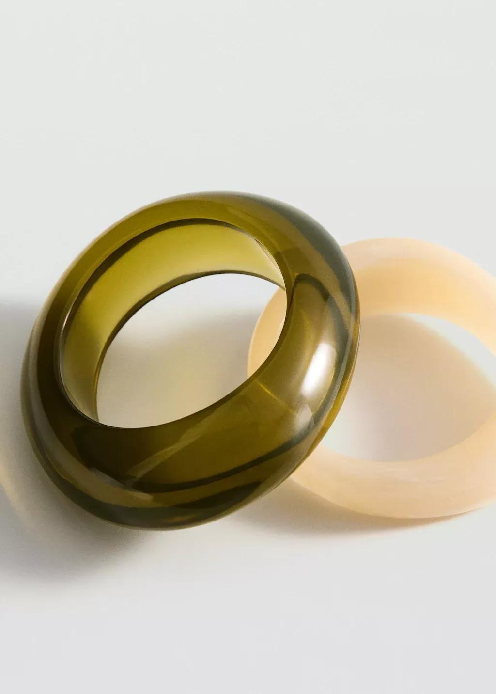 Green Set of 2 Bracelet Set, Green, large image number 0