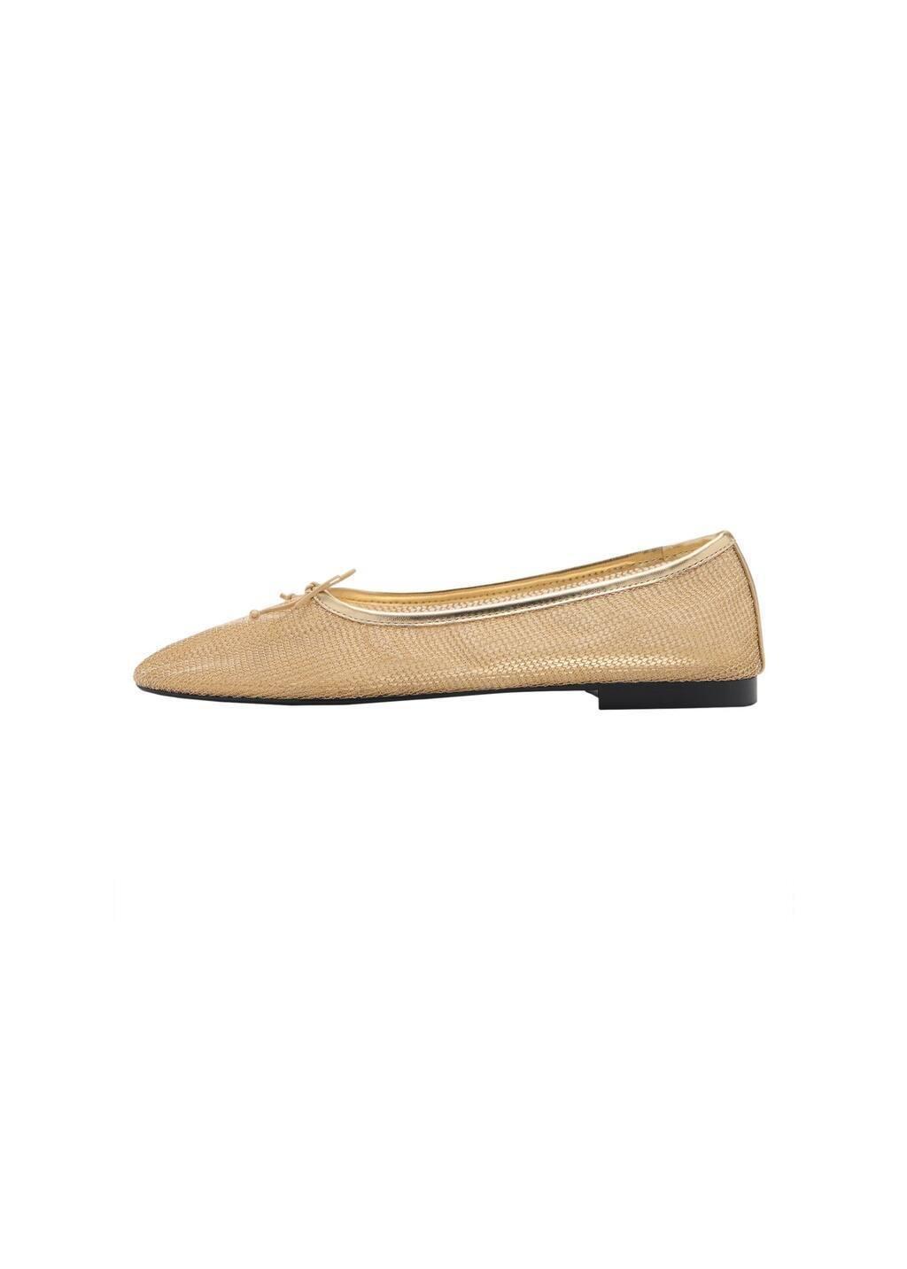 Gold Mesh Bow Ballerina, , large image number 1