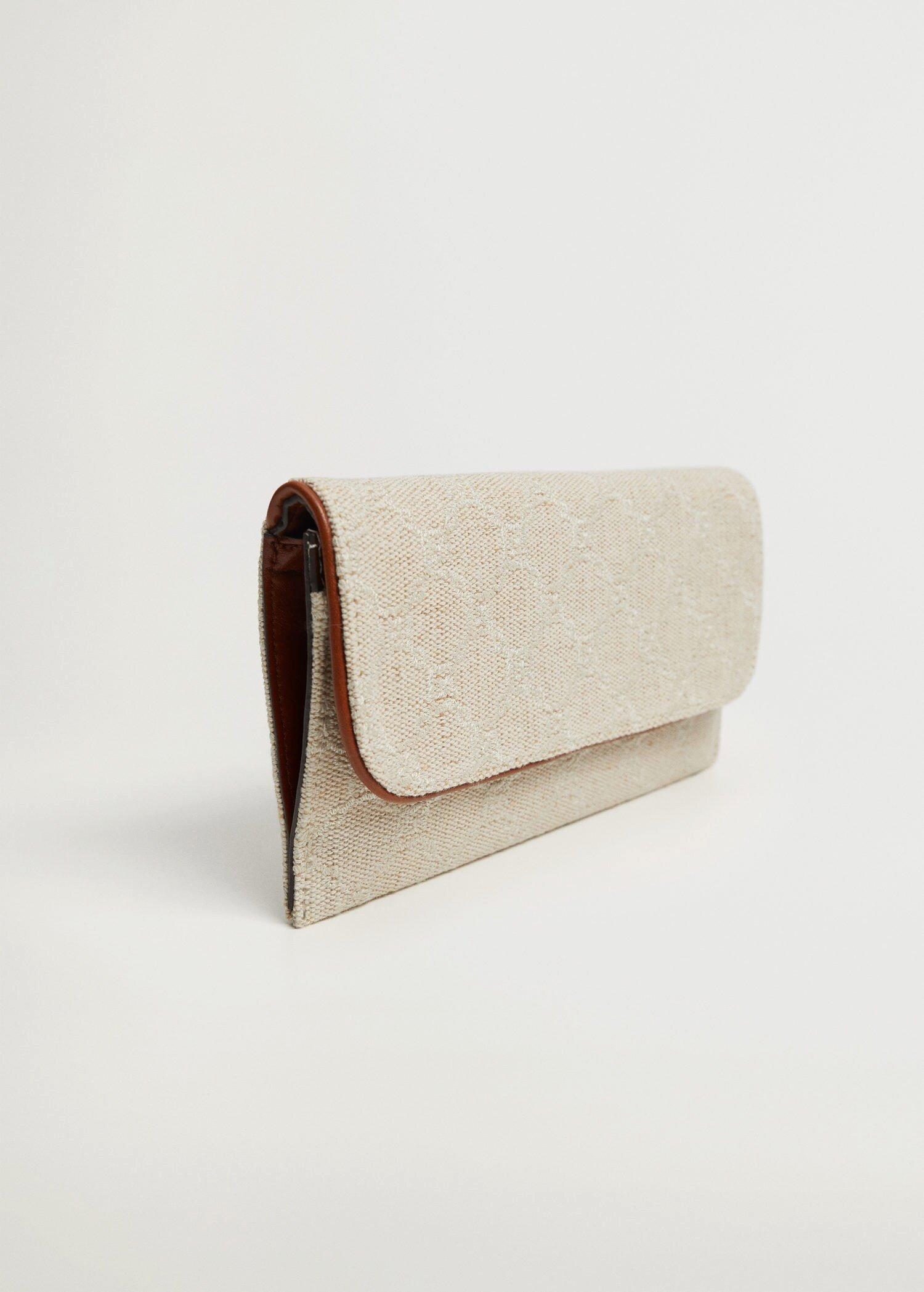 natural white Jute wallet with chain, Women, , large image number 2