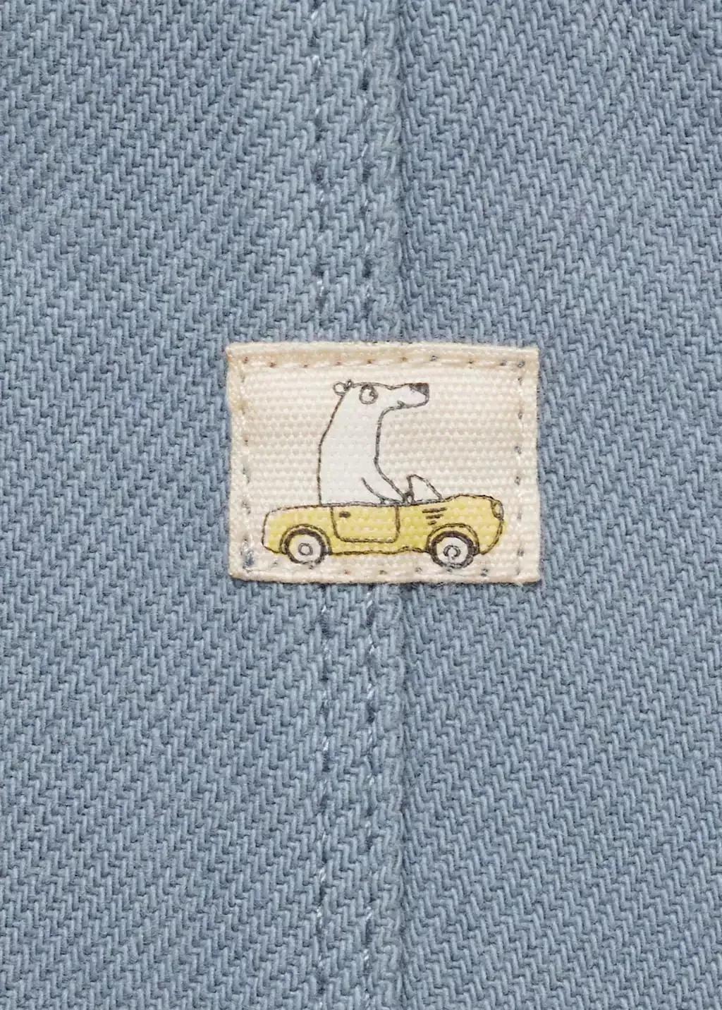 Blue Long Denim Overalls With Pocket, Baby Boy, , large image number 1