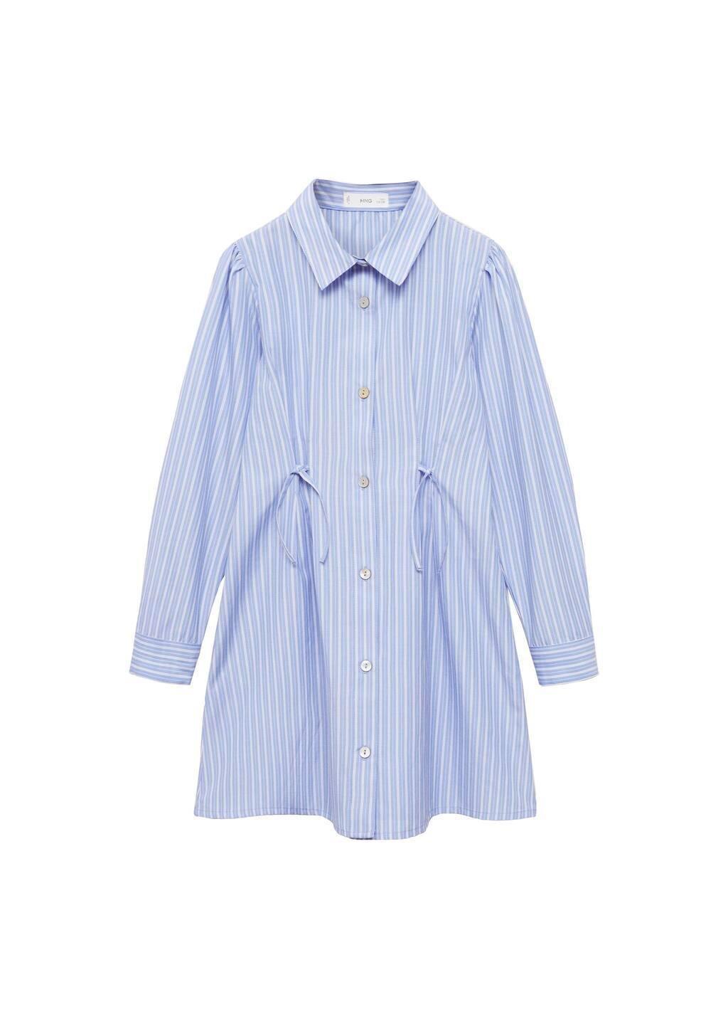Blue Striped Shirt Dress, Kids Girl, , large image number 3