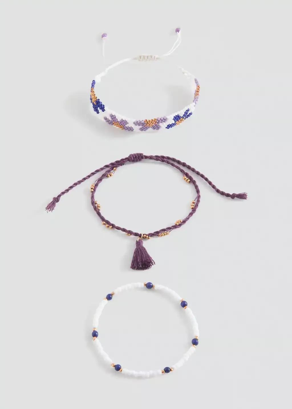 Mixed Bracelet Set Girls, Kids Girls, Light-Pastel Purple, large image number 0