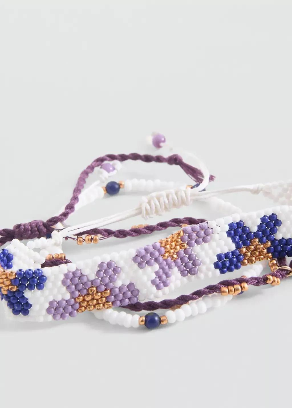 Mixed Bracelet Set Girls, Kids Girls, Light-Pastel Purple, large image number 1