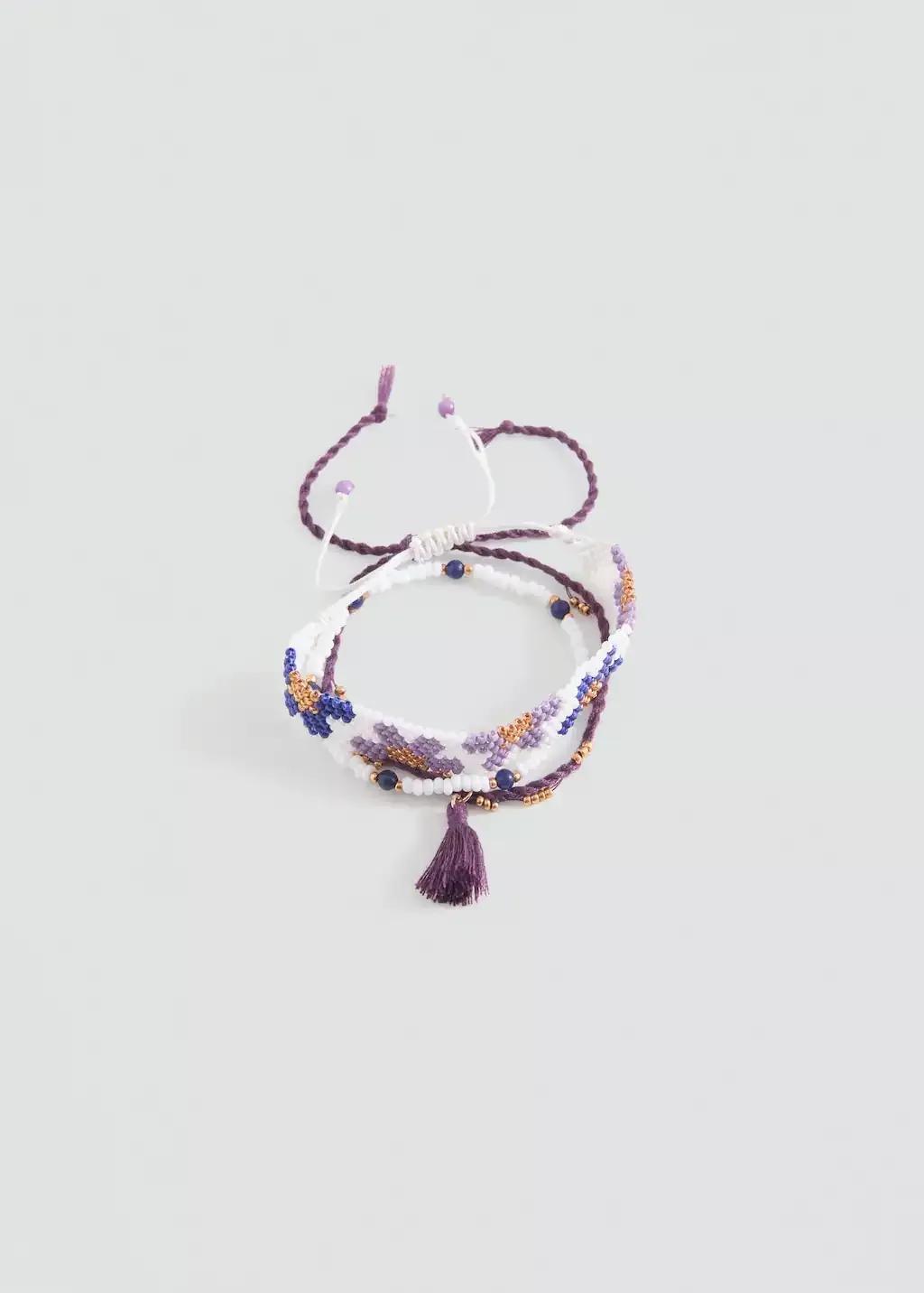 Mixed Bracelet Set Girls, Kids Girls, Light-Pastel Purple, large image number 3