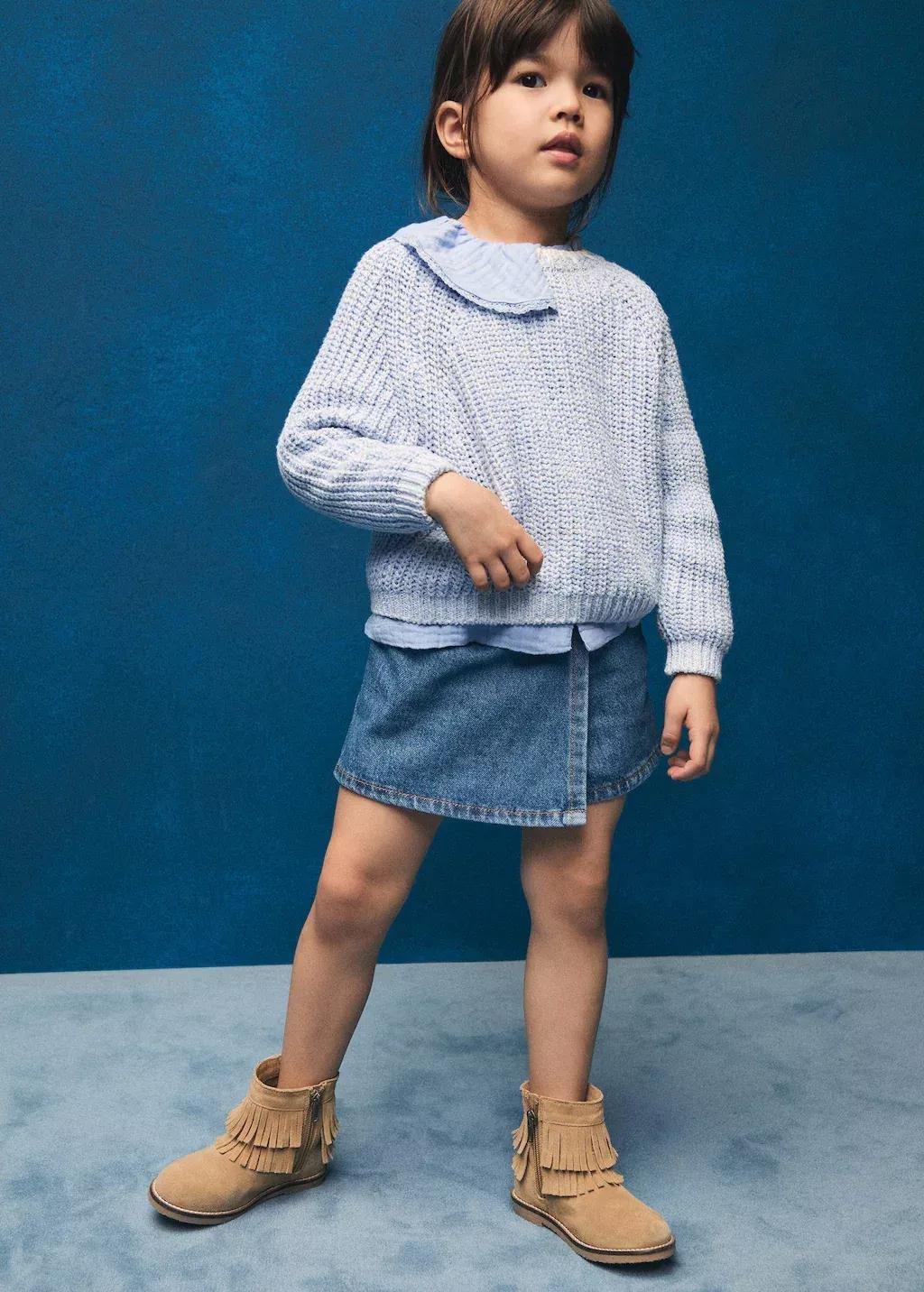 Blue Denim Skort, Baby Girl, , large image number 3