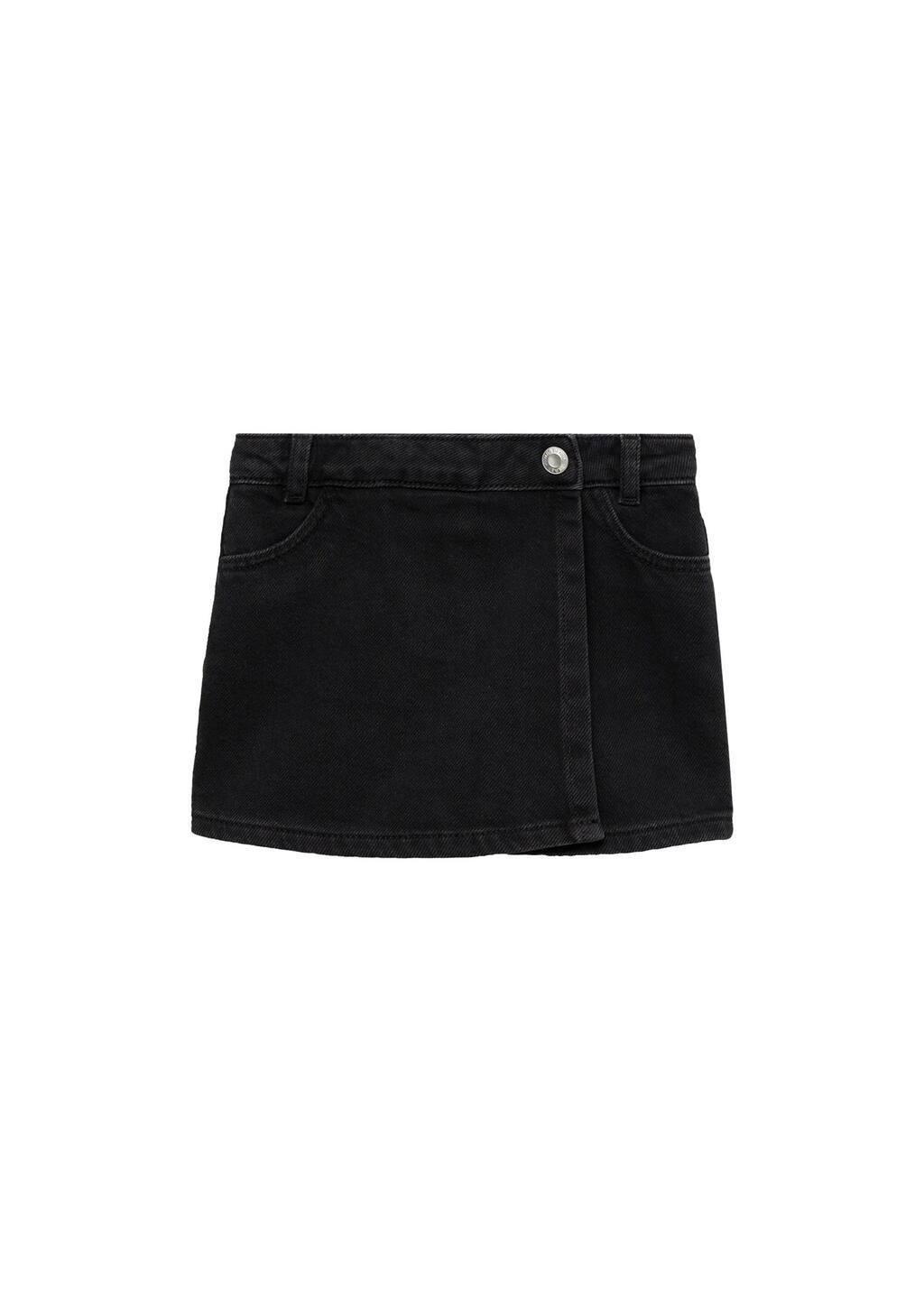 Grey Denim Skort, Baby Girl, , large image number 2