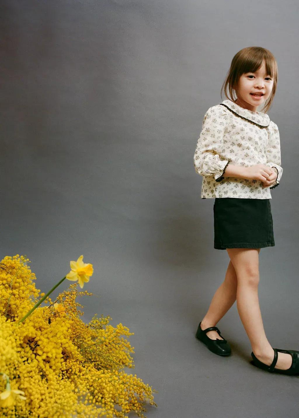 Grey Denim Skort, Baby Girl, , large image number 3