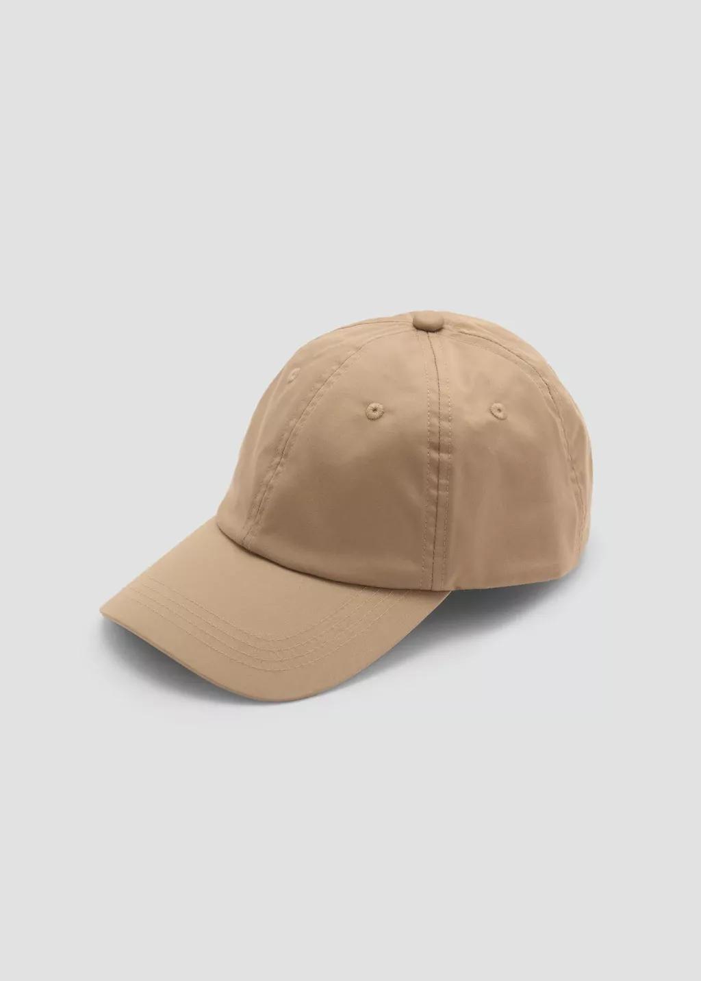Beige Cotton Visor Cap, Light Beige, large image number 3