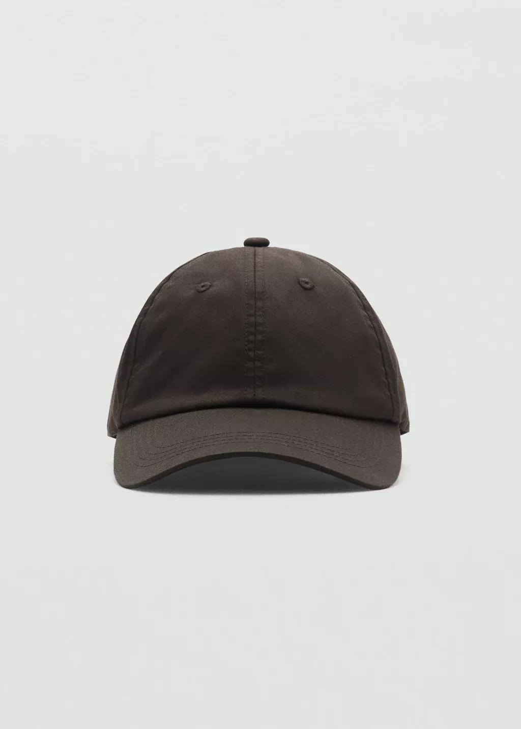 Brown Cotton Visor Cap, , medium
