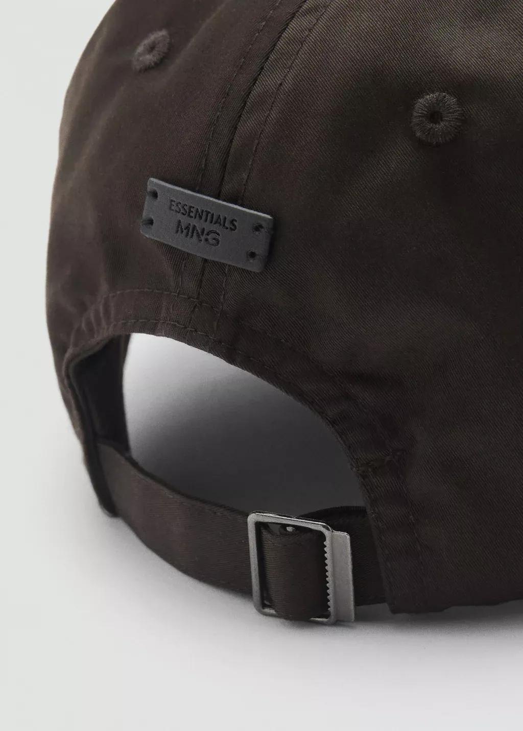 Brown Cotton Visor Cap, Brown, large image number 1