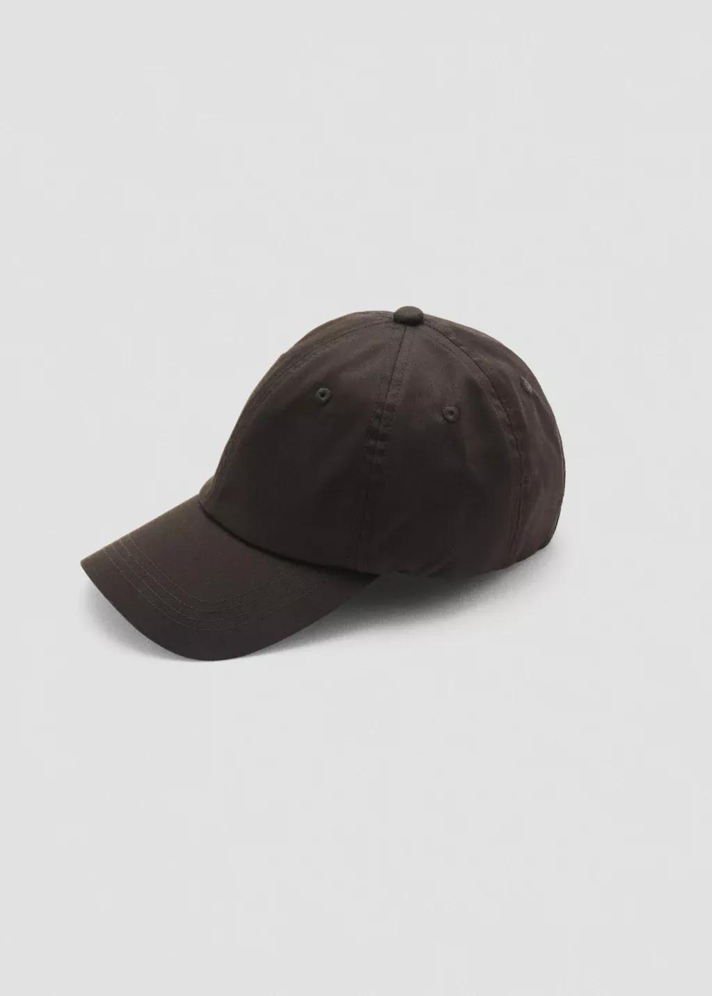 Brown Cotton Visor Cap, Brown, large image number 3