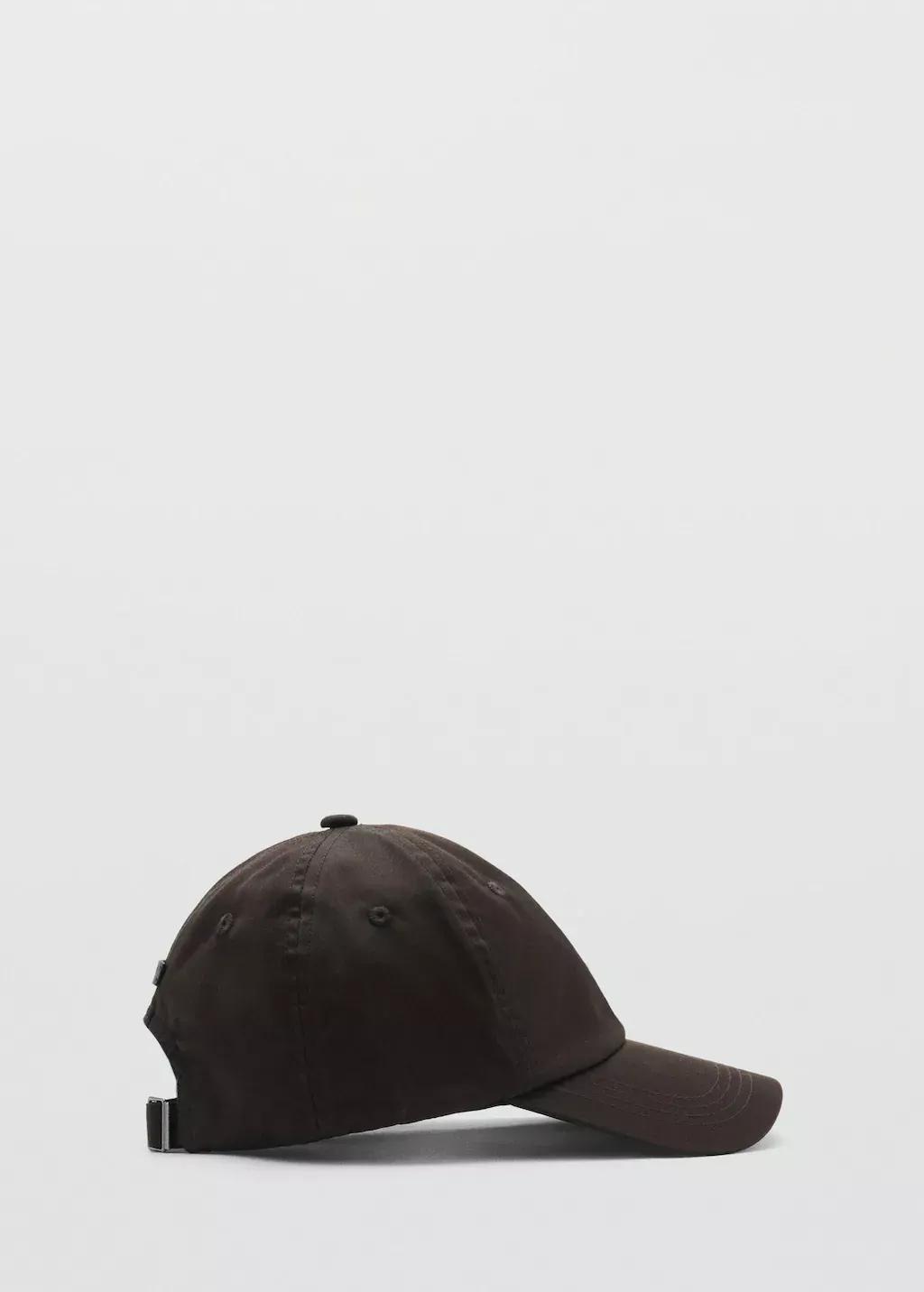 Brown Cotton Visor Cap, Brown, large image number 4