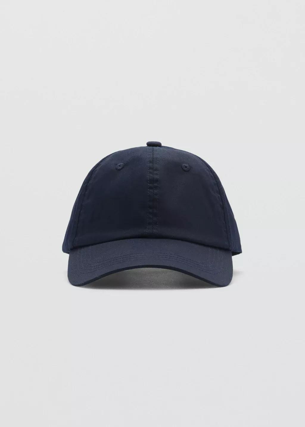Navy Cotton Visor Cap, , medium