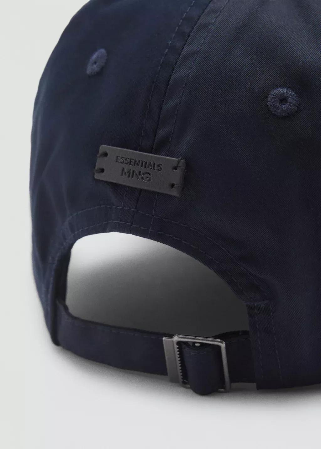 Navy Cotton Visor Cap, Navy, large image number 1