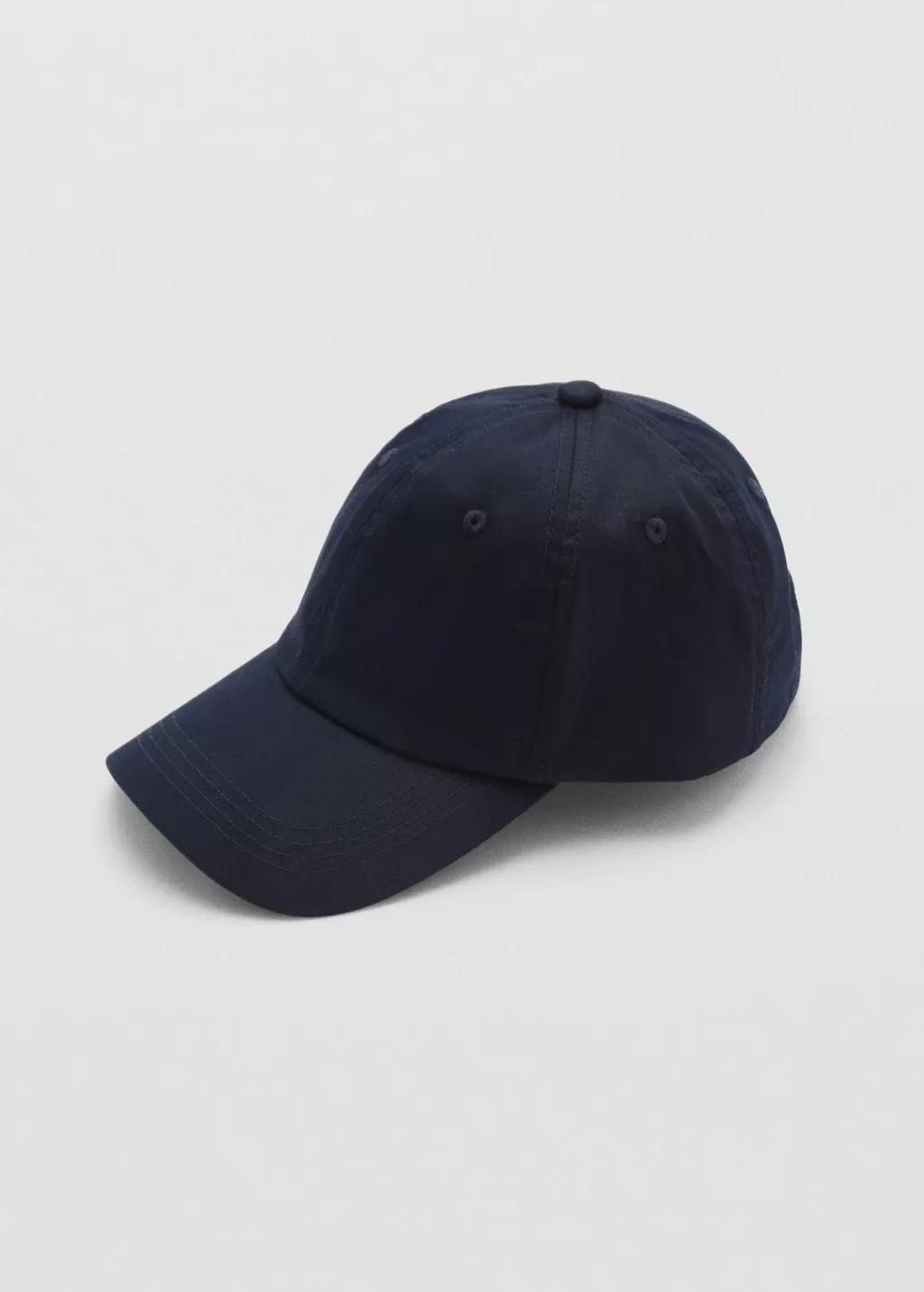Navy Cotton Visor Cap, Navy, large image number 3