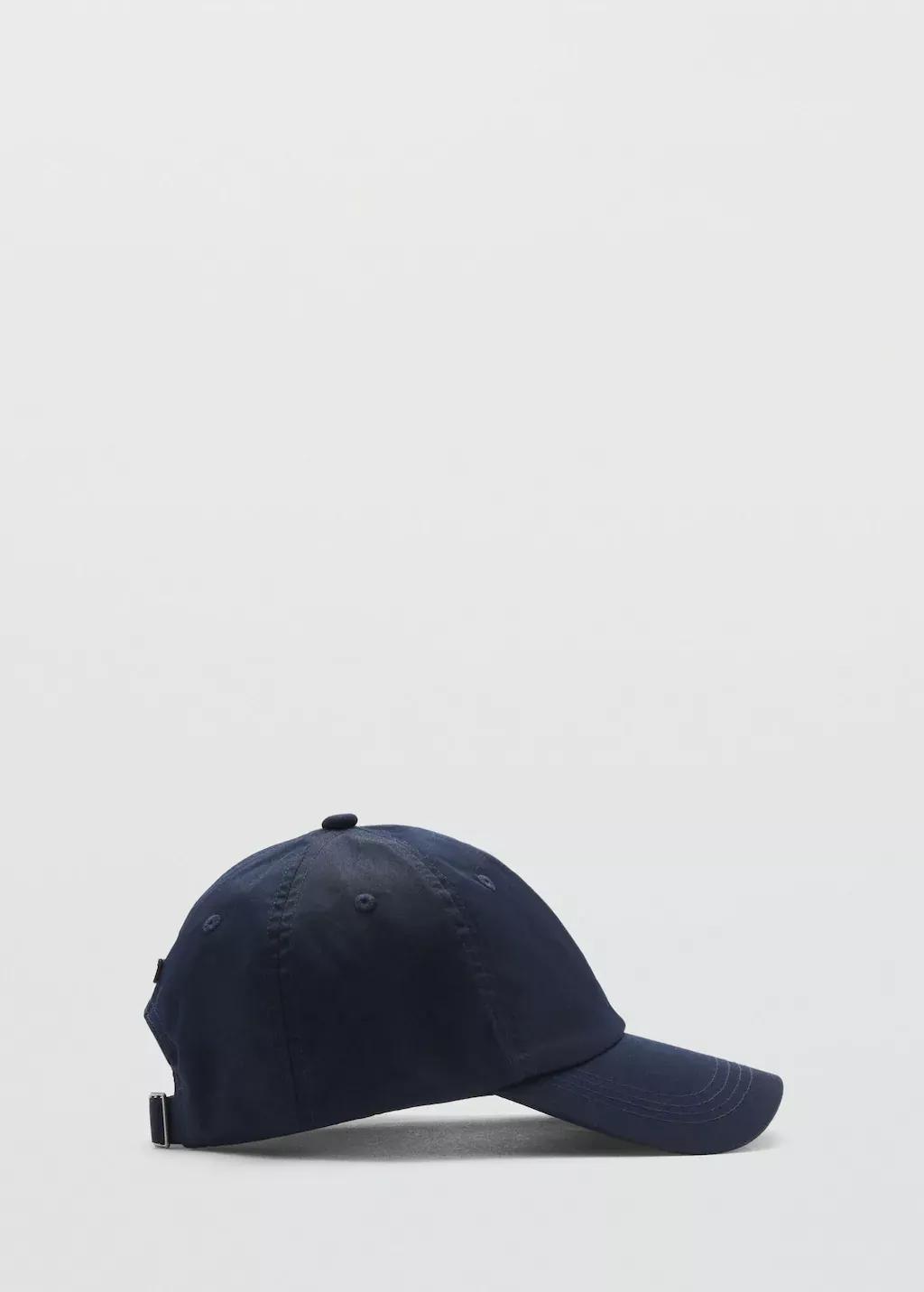 Navy Cotton Visor Cap, Navy, large image number 4
