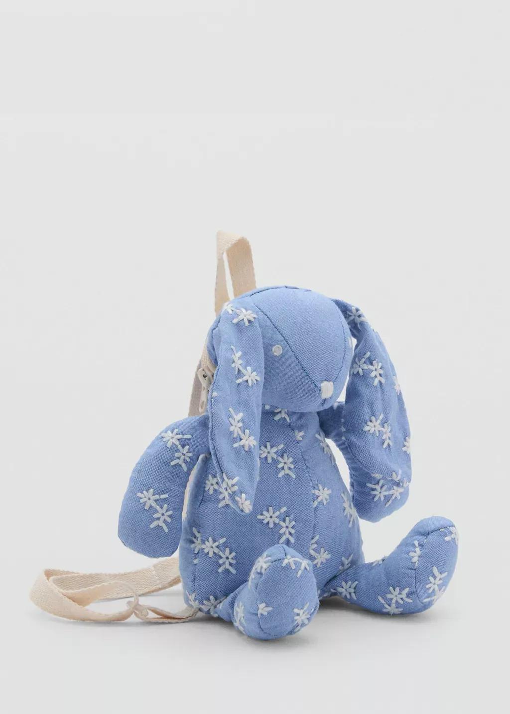Blue Lt Pastel Bunny Backpack, Baby Girl, Light-Pastel Blue, large image number 0
