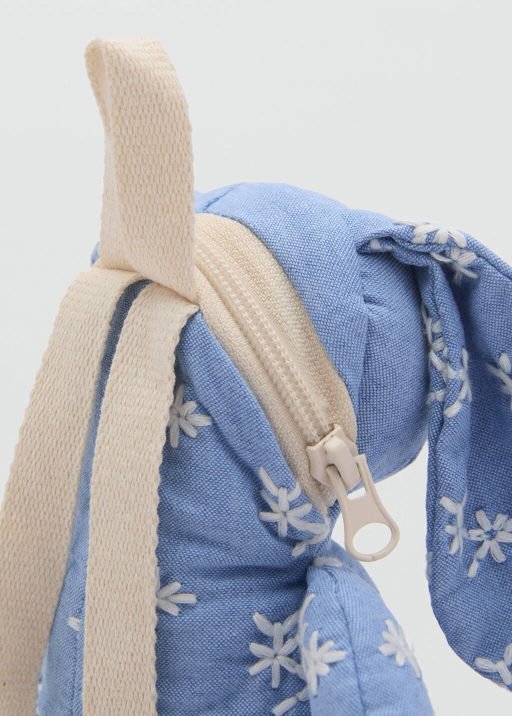 Blue Lt Pastel Bunny Backpack, Baby Girl, Light-Pastel Blue, large image number 3