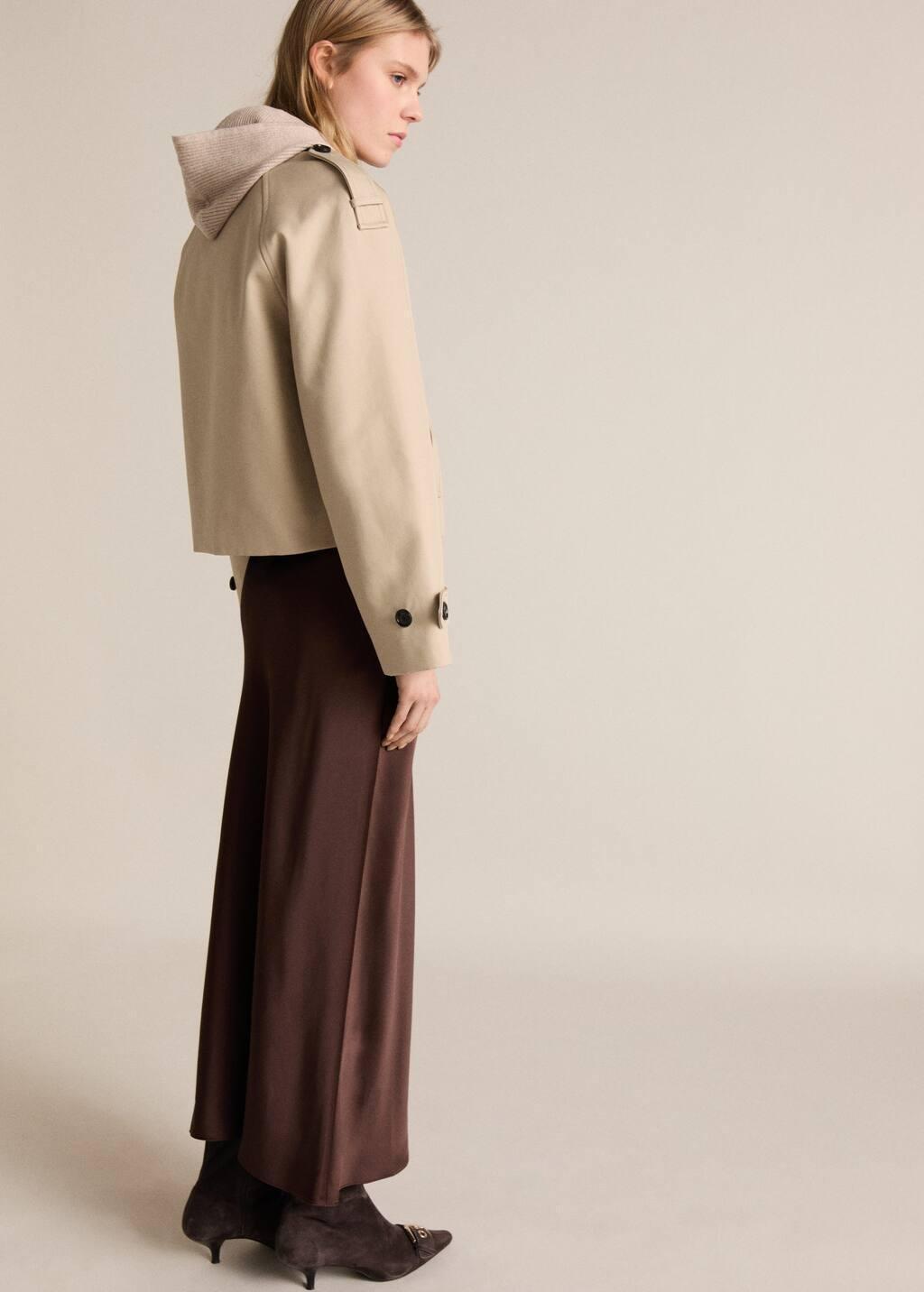 Brown Double-Breasted Jacket With Lapels, , large image number 5