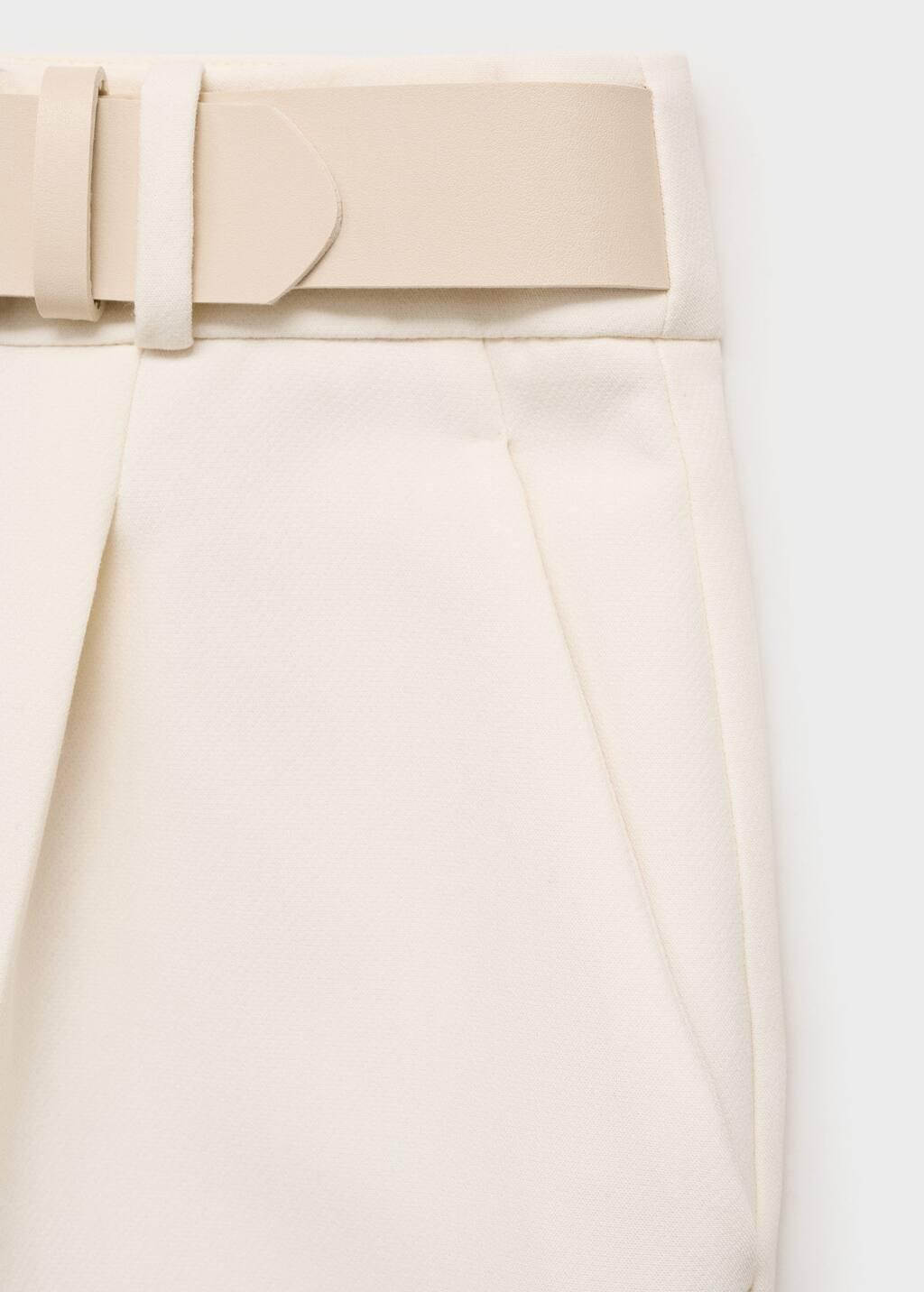 Beige Plain Formal Trousers, , large image number 2