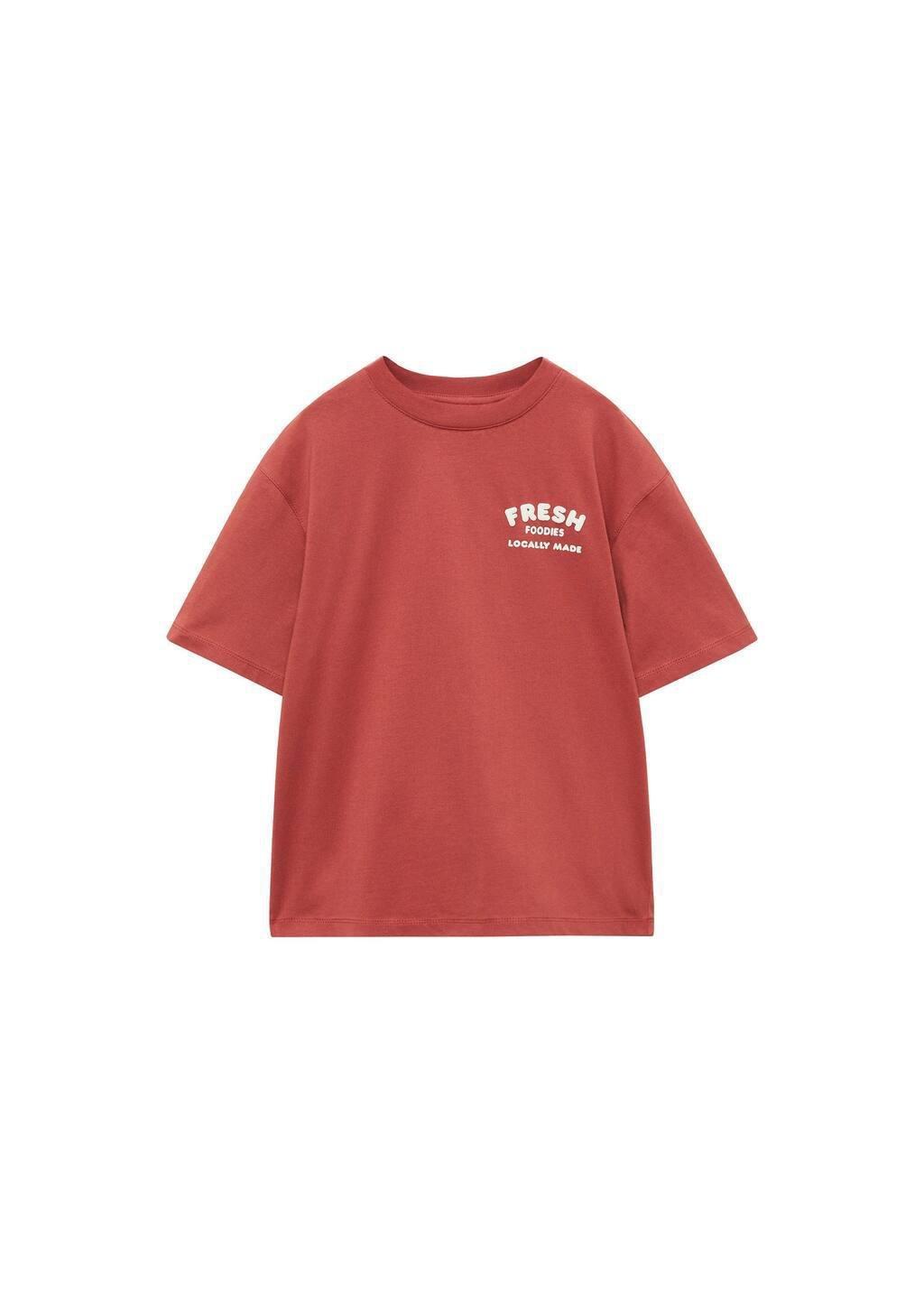 Red Embossed Printed T-Shirt, Kids Boy, , medium
