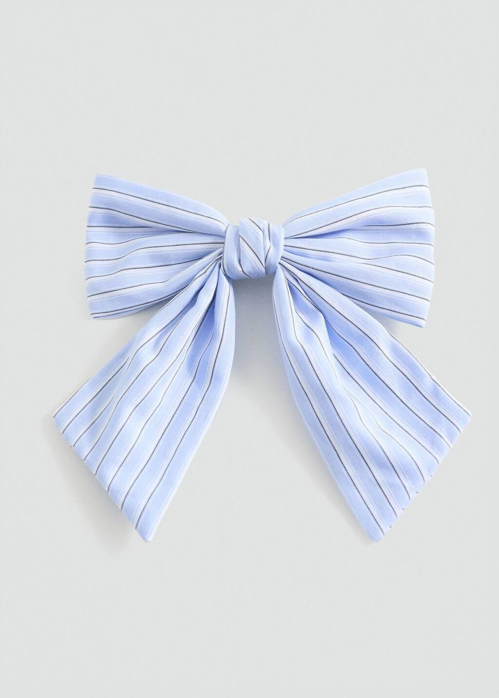 Blue Hair Clip With Maxi Bow, Light-Pastel Blue, large image number 0